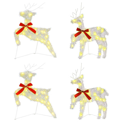 Christmas Reindeer 4 pcs 80 LEDs Warm White 43 x 19 x 65 cm