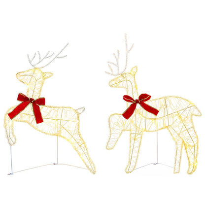 Christmas Reindeer 6 pcs 80 LEDs Warm White 43 x 19 x 65 cm