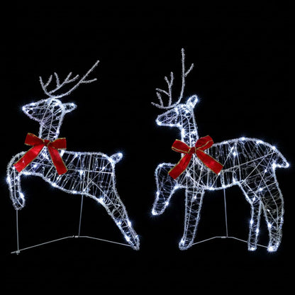Christmas Reindeer 6 pcs 80 LEDs Cold White 43 x 19 x 65 cm