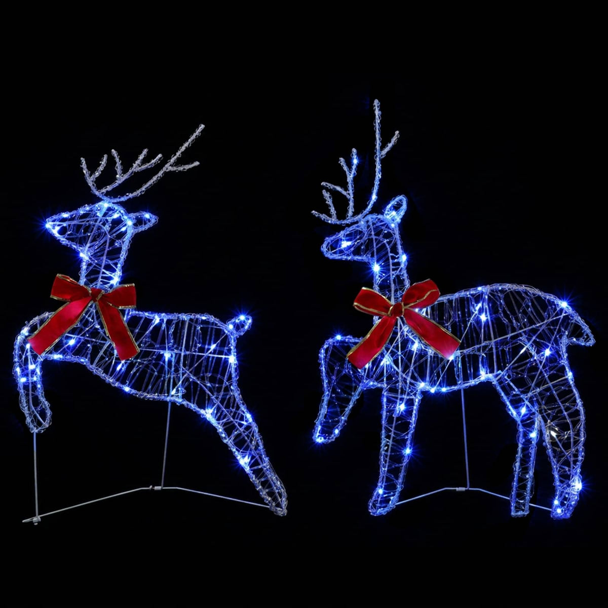 Christmas Reindeer 6 pcs 80 LEDs Blue 43 x 19 x 65 cm