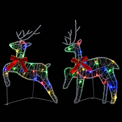 Christmas Reindeer 6 pcs 80 LEDs Multicolour 43 x 19 x 65 cm