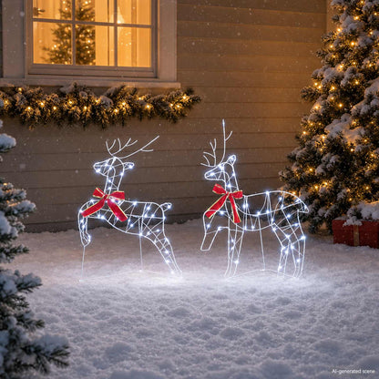 Christmas Reindeer 6 pcs 270 LEDs Cold White