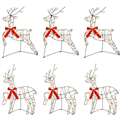Christmas Reindeer 6 pcs 270 LEDs Warm White
