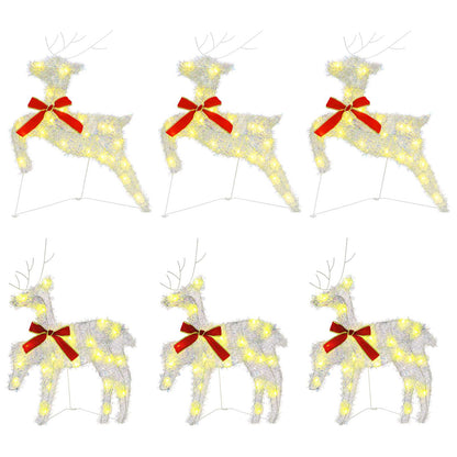 Christmas Reindeer 6 pcs 80 LEDs Warm White 43 x 19 x 65 cm