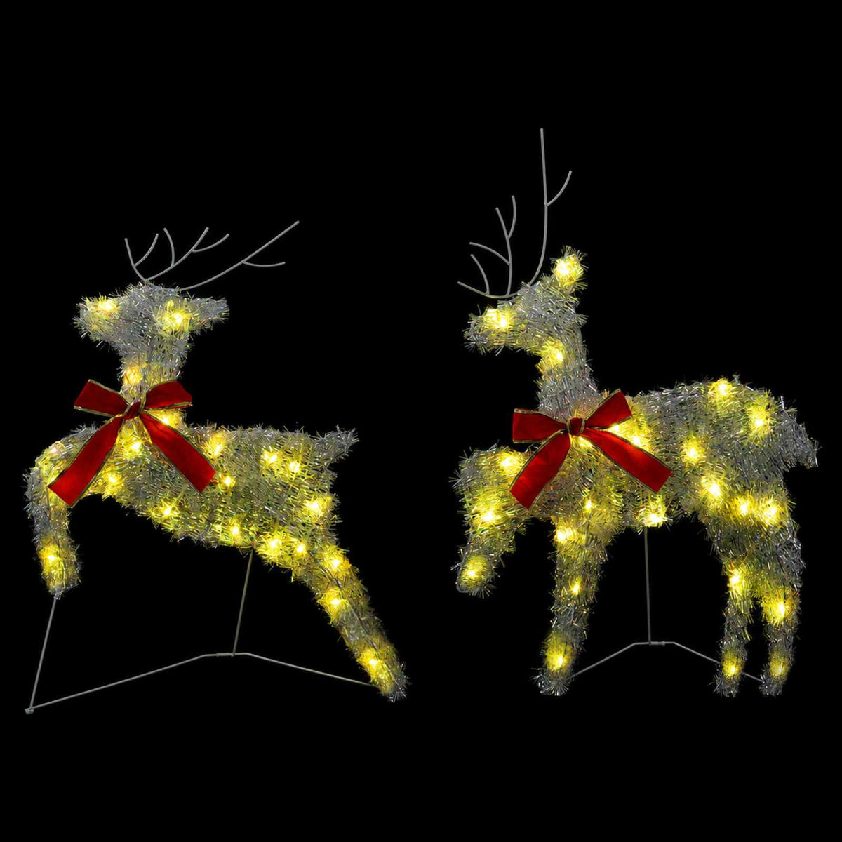 Christmas Reindeer 6 pcs 80 LEDs Warm White 43 x 19 x 65 cm