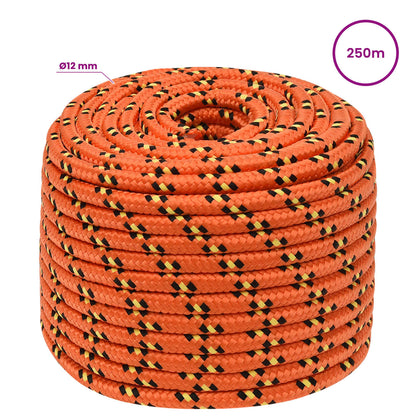 Multipurpose Utility Rope 12 mm 250 m Orange PP 930 kg Max Load