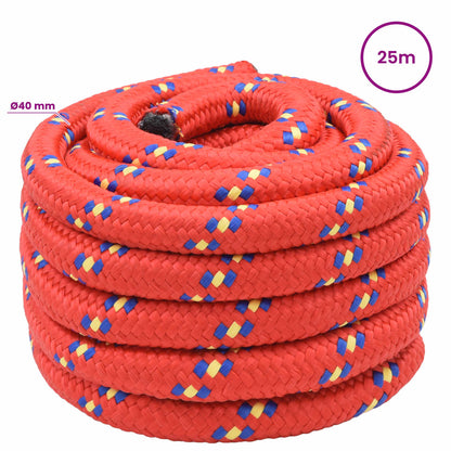 Multipurpose Utility Rope 40 mm 25 m Red PP 9600 kg Max Load