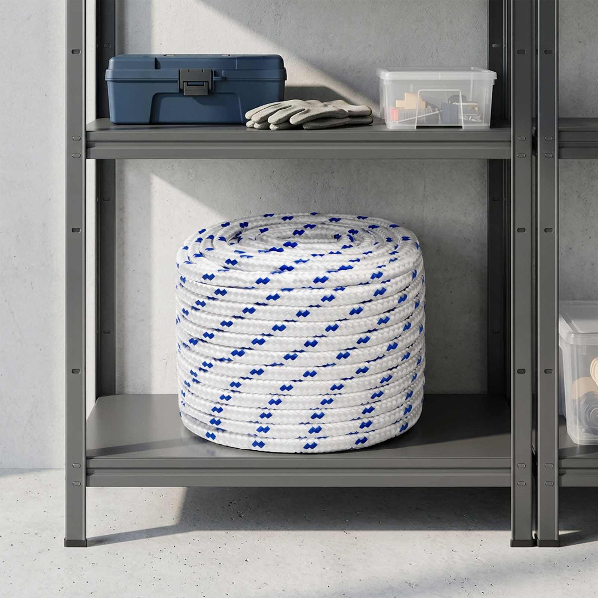 Multipurpose Utility Rope 20 mm 50 m White and Blue PP