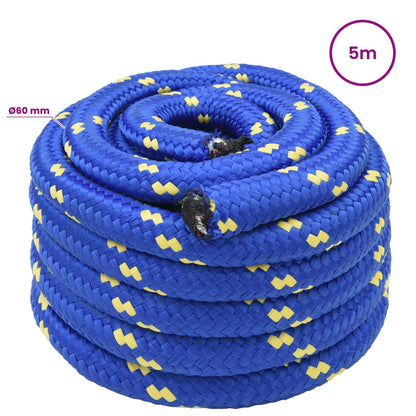 Multipurpose Utility Rope 60 mm 5 m Blue PP 21600 kg Max Load