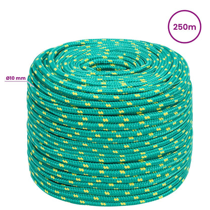 Multipurpose Utility Rope 10 mm 250 m Green PP 645 kg Max Load