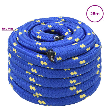 Multipurpose Utility Rope 50 mm 25 m Blue PP 15000 kg Max Load