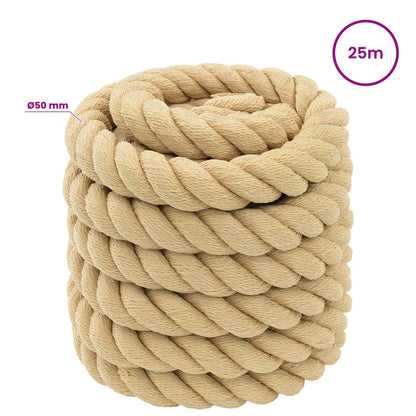 Multipurpose Utility Rope 50 mm 25 m Natural PP