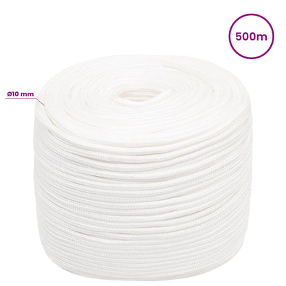 Multipurpose Utility Rope 10 mm 500 m White PP 645 kg Max Load