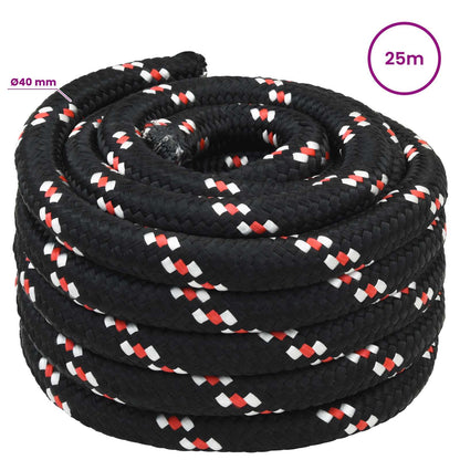 Multipurpose Utility Rope 40 mm 25 m Black and Red PP