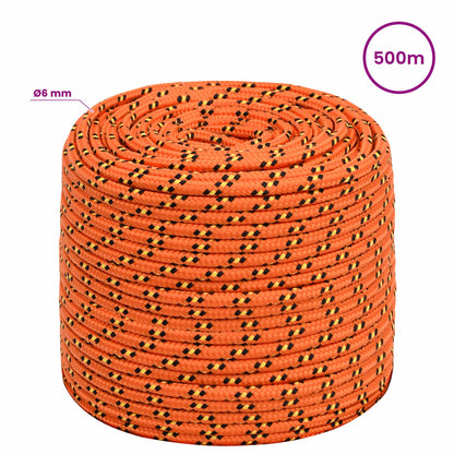 Multipurpose Utility Rope 6 mm 500 m Orange PP 240 kg Max Load