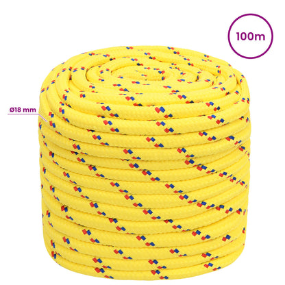 Multipurpose Utility Rope 18 mm 100 m Yellow PP