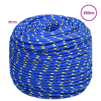 Multipurpose Utility Rope 8 mm 250 m Blue PP 420 kg Max Load