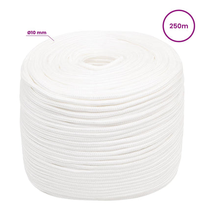 Multipurpose Utility Rope 10 mm 250 m White PP 645 kg Max Load