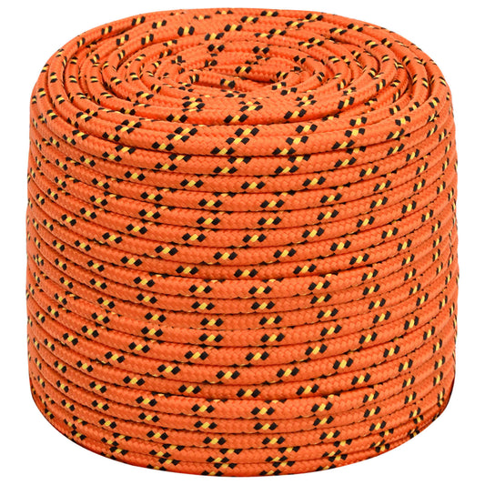 Multipurpose Utility Rope 8 mm 500 m Orange PP 420 kg Max Load
