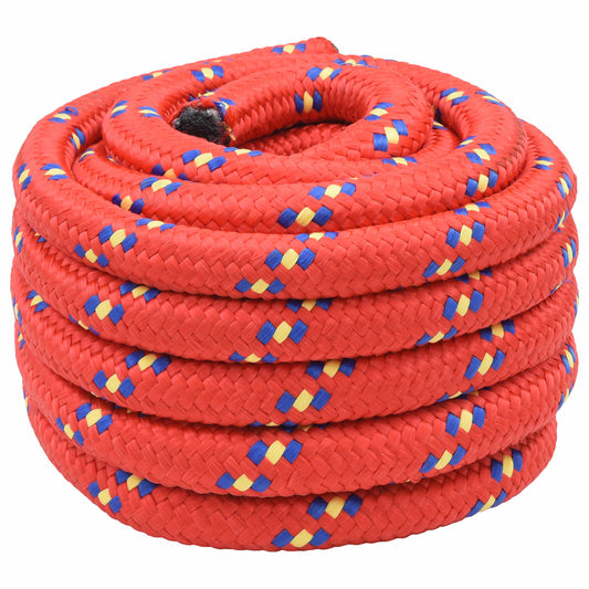 Multipurpose Utility Rope 40 mm 10 m Red PP 9600 kg Max Load