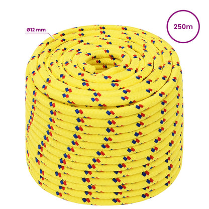 Multipurpose Utility Rope 12 mm 250 m Yellow PP 930 kg Max Load