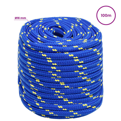Multipurpose Utility Rope 16 mm 100 m Blue PP 1560 kg Max Load