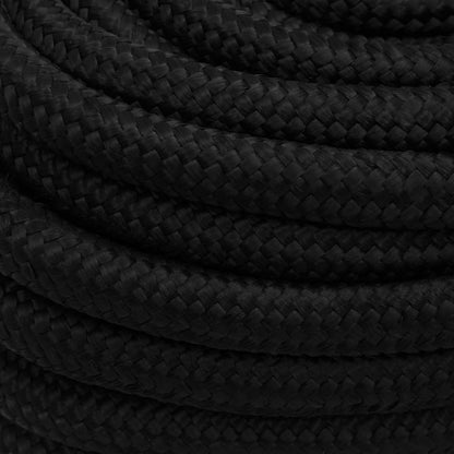 Multipurpose Utility Rope 20 mm 25 m Black Polyester