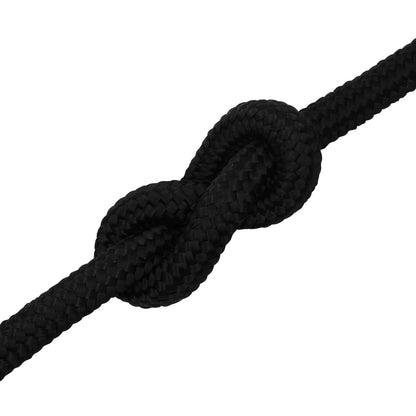 Multipurpose Utility Rope 20 mm 25 m Black Polyester