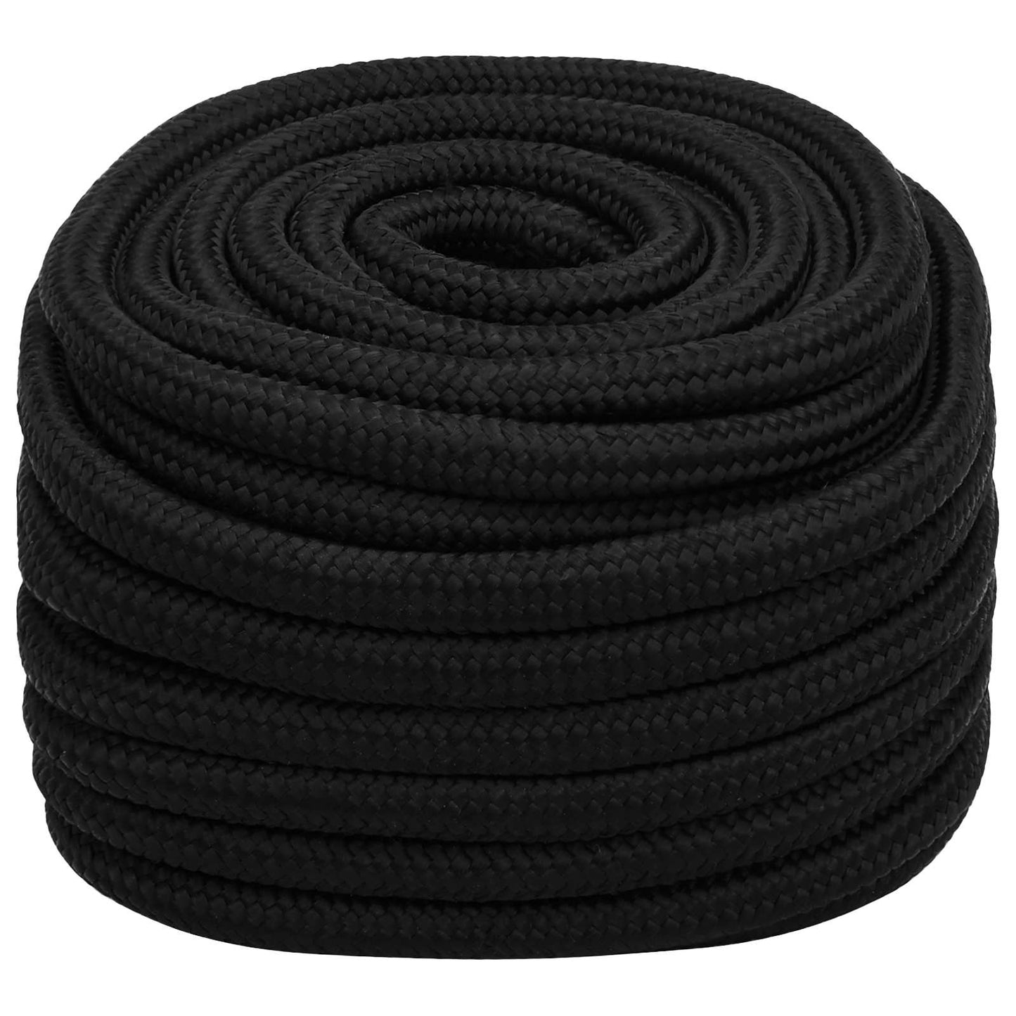 Multipurpose Utility Rope 25 mm 25 m Black Polyester