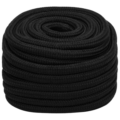 Multipurpose Utility Rope 20 mm 50 m Black Polyester