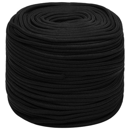 Multipurpose Utility Rope 8 mm 500 m Black Polyester