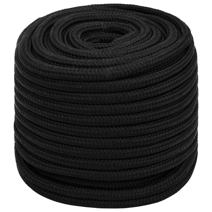Multipurpose Utility Rope 16 mm 50 m Black Polyester