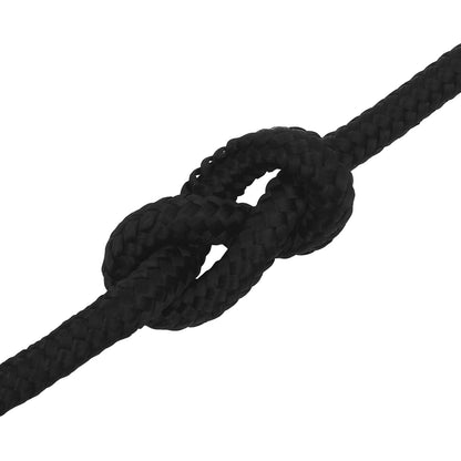 Multipurpose Utility Rope 12 mm 250 m Black Polyester