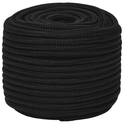 Multipurpose Utility Rope 12 mm 250 m Black Polyester