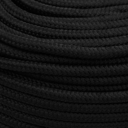 Multipurpose Utility Rope 8 mm 250 m Black Polyester