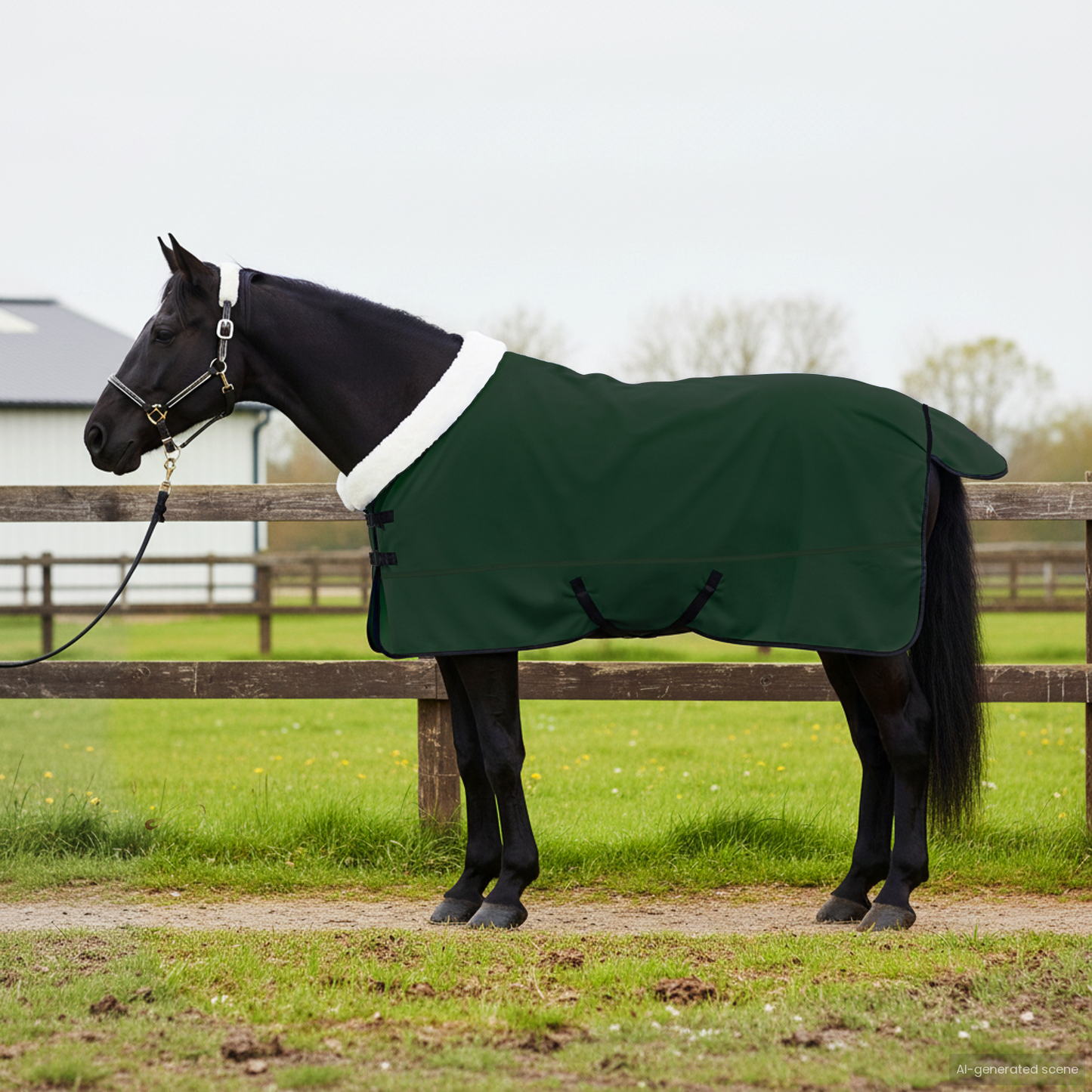 Horse Blanket Full Dark Green 125 cm Polar fleece