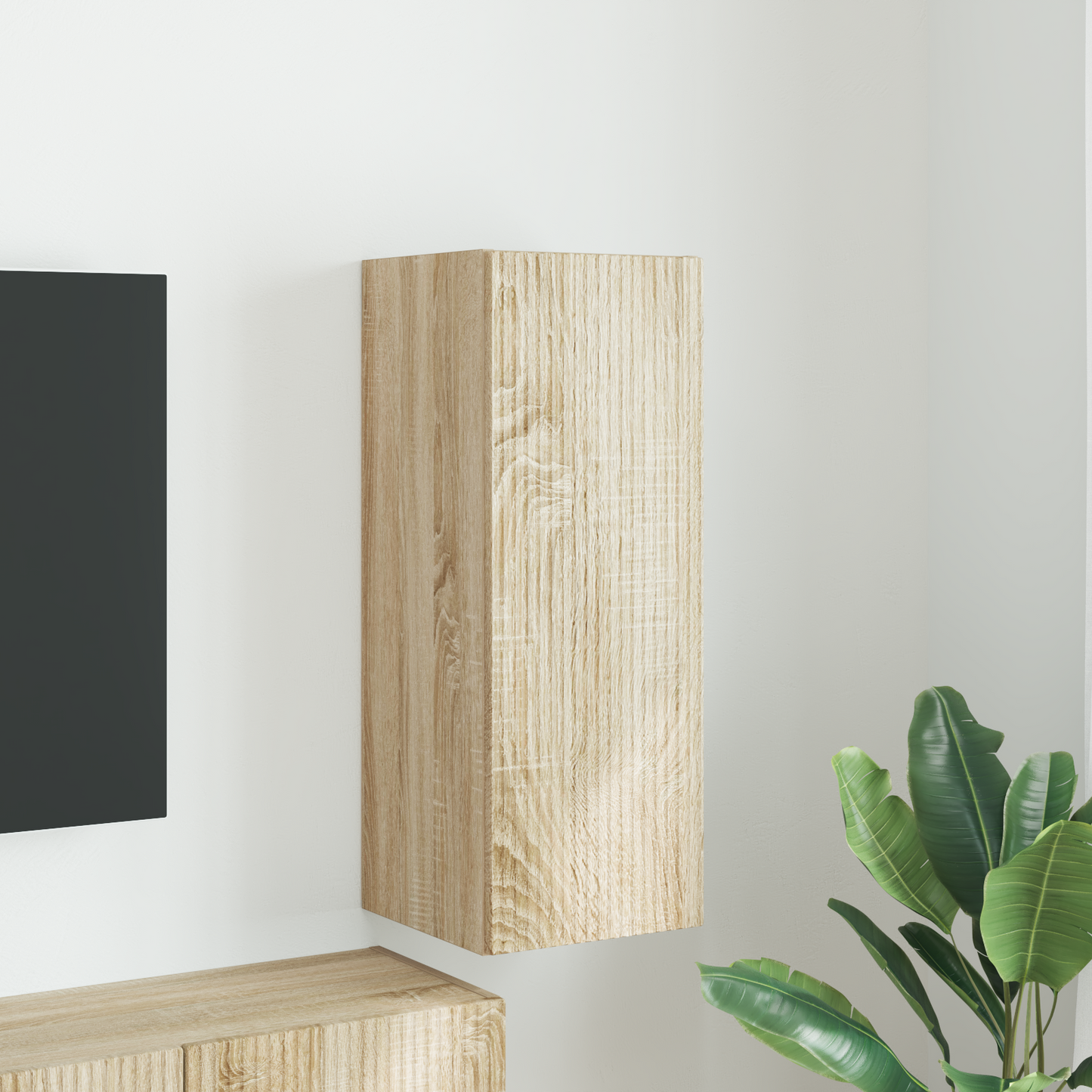 TV Wall Cabinet Sonoma 30 x 31 x 80 cm Engineered Wood