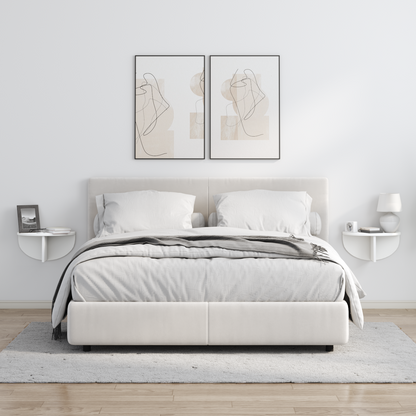Wall Shelf Wall-mounted White 38 x 19 x 19 cm Engineered Wood