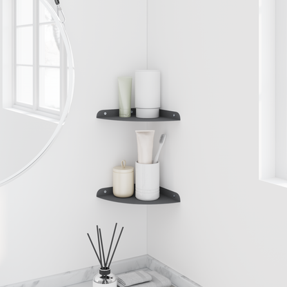 Floating Shelf with Shelf 2 pcs Anthracite 18 x 18 x 2 cm