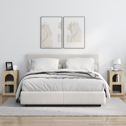 Bedside Table ELST 2 pcs Sonoma Oak 29.5 x 33.5 x 50 cm