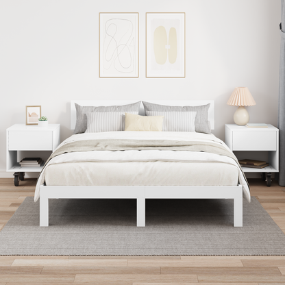 Bedside Table 2 pcs White 40.5 x 40 x 48 cm Engineered Wood