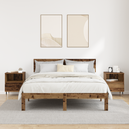Bedside Cabinet 2 pcs Old Wood 40 x 35 x 50 cm Engineered Wood