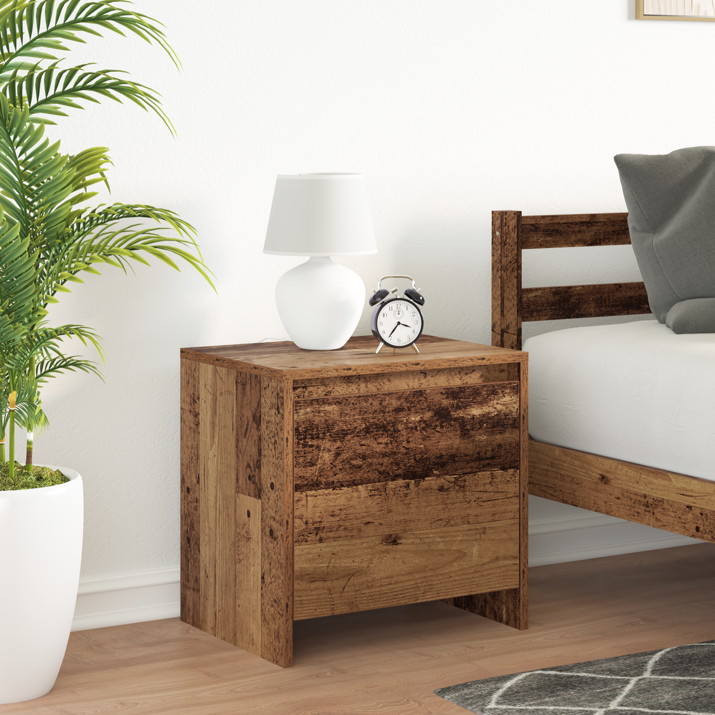 Bedside Cabinet Old Wood 45 x 34 x 44.5 cm Engineered Wood