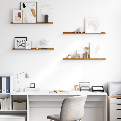 Wall Shelf with Shelf 4 pcs Beige 80 x 9 x 3 cm Engineered Wood