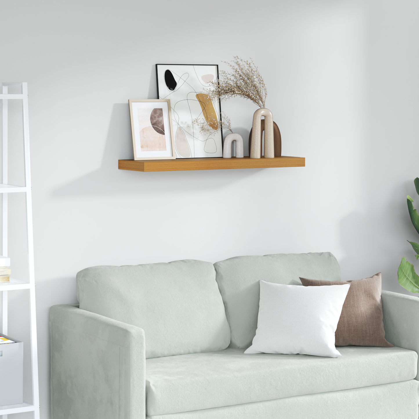 Wall Shelf Wall-mounted Beige 90 x 23.5 x 4 cm Engineered Wood