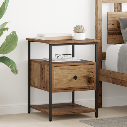 Bedside Cabinet 2 pcs Old Wood 40 x 42 x 56 cm Engineered Wood