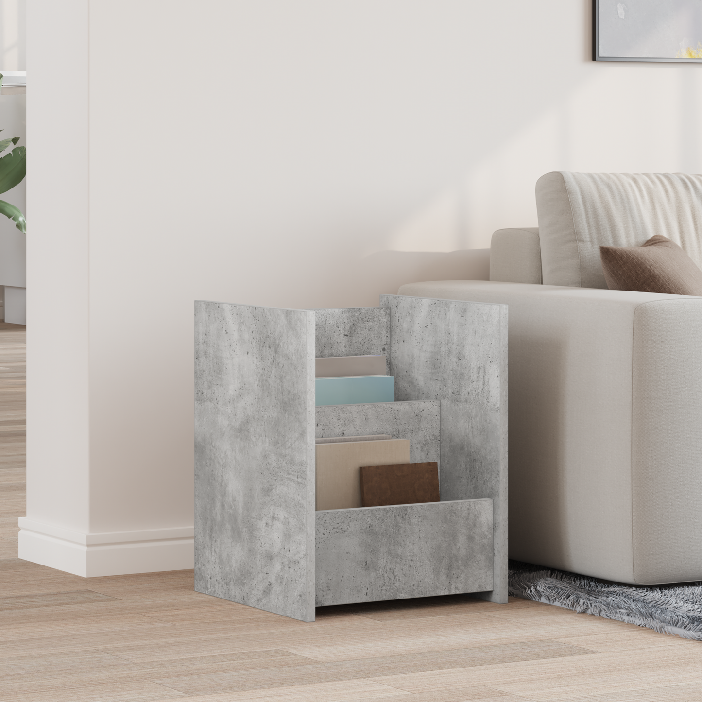 Magazine Rack Concerte Grey 35 x 35 x 45 cm Engineered Wood