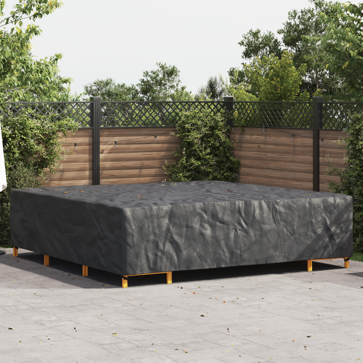 Furniture Cover Plain Black 300 x 300 x 70 cm 600D
