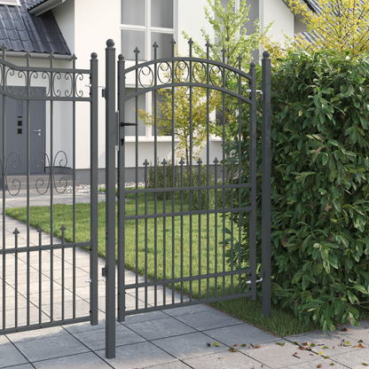 Fence Gate with Spikes EMMEN 200 x 100 cm Powder-coated steel