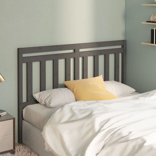 814101 vidaXL Bed Headboard Grey 156x4x100 cm Solid Wood Pine